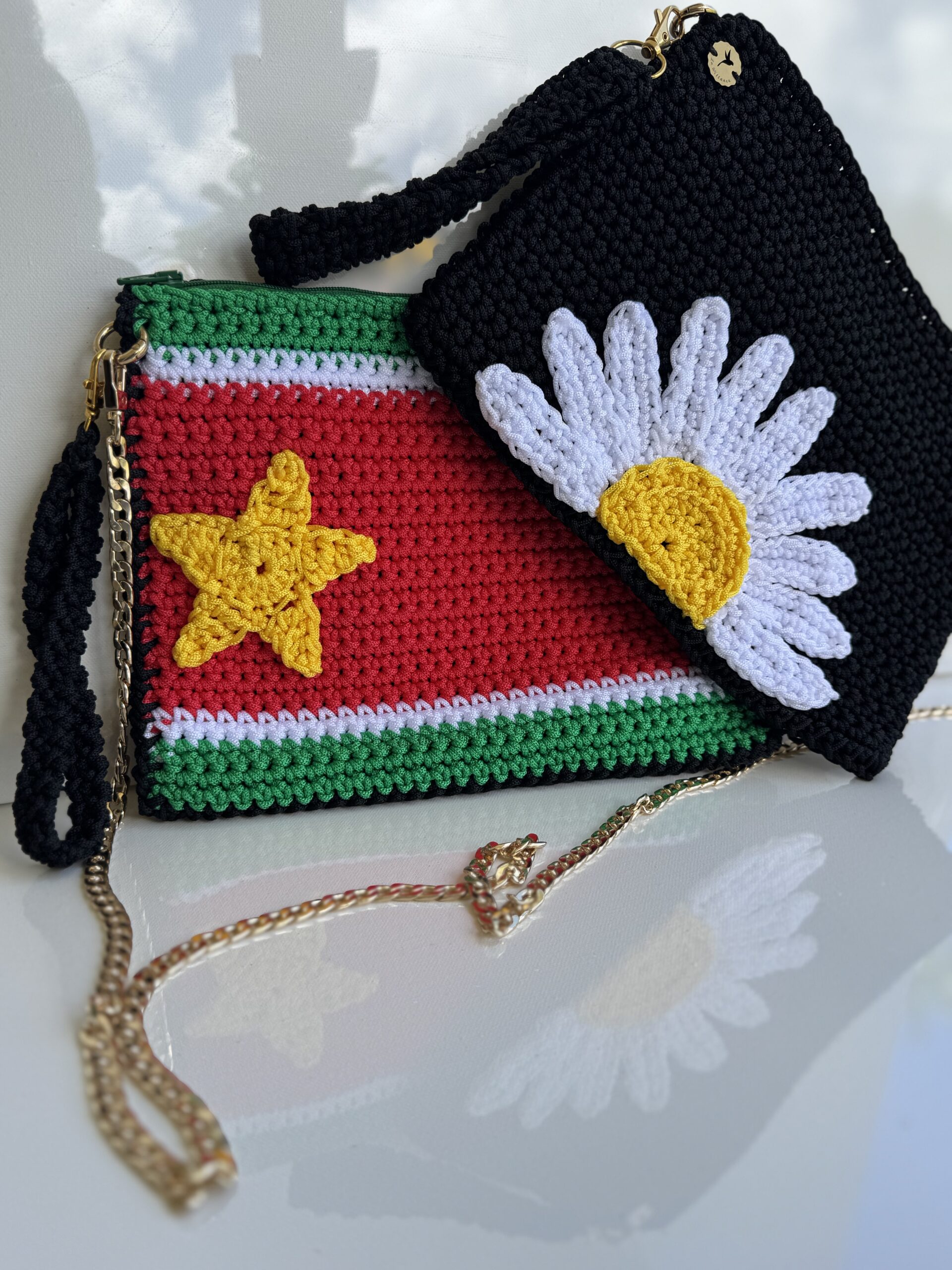 Pochette drapeau & marguerite